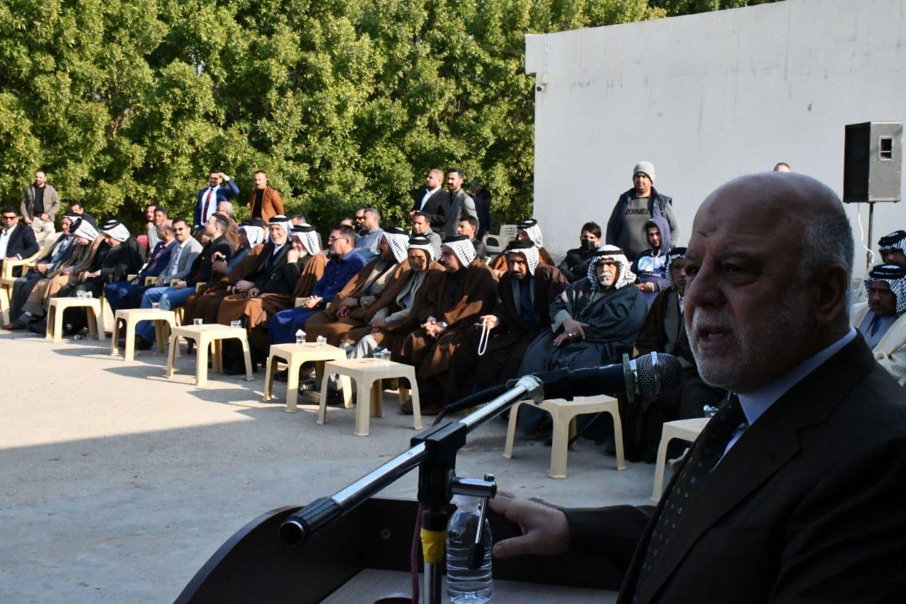 الدكتور حيدر العبادي يزور مضيف قبيلة بني حسن في محافظة النجف الأشرف