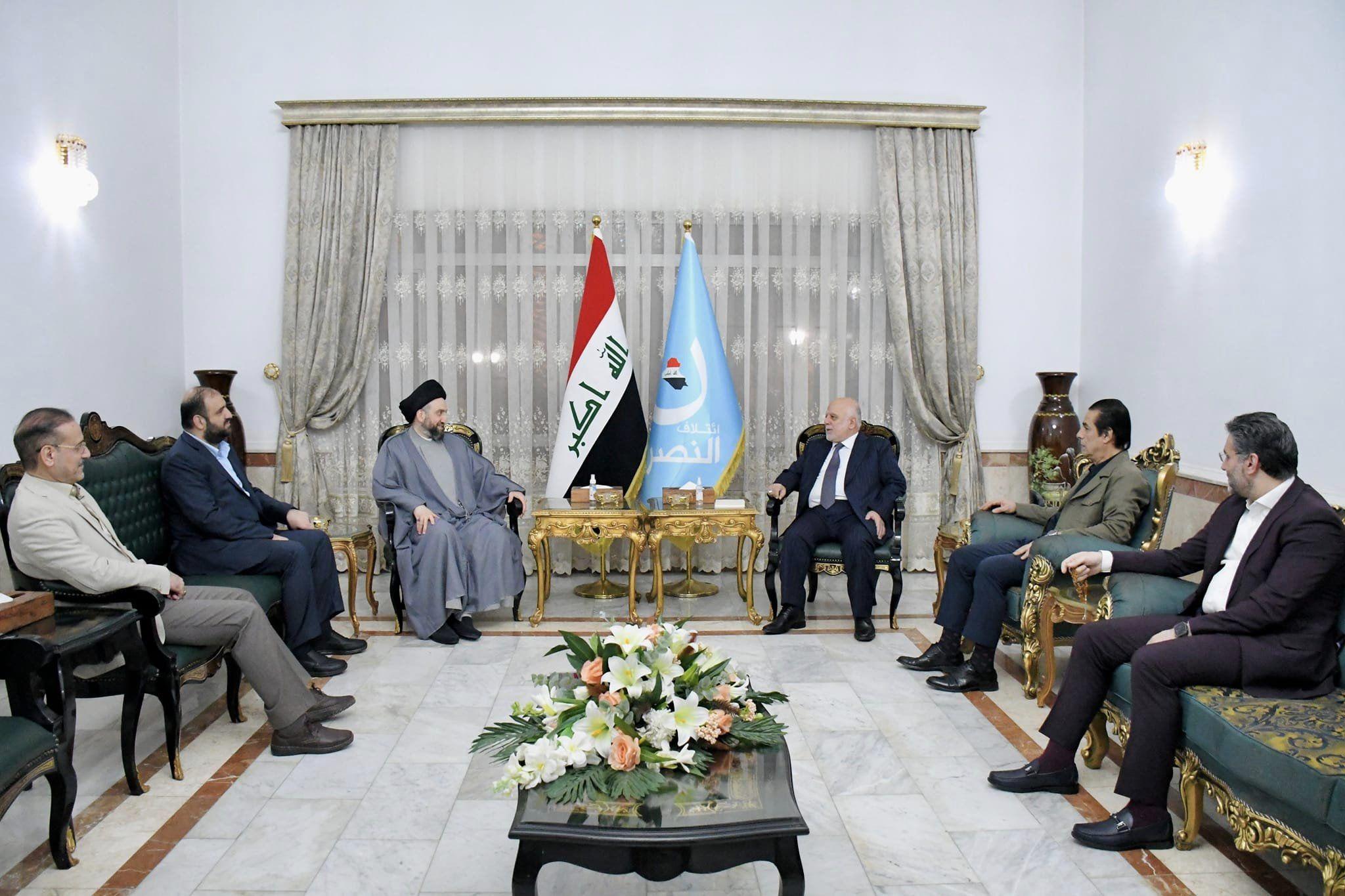 Dr. Haider Al-Abadi receives the head of the Al-Hikma Movement, His Eminence Mr. Ammar Al-Hakim