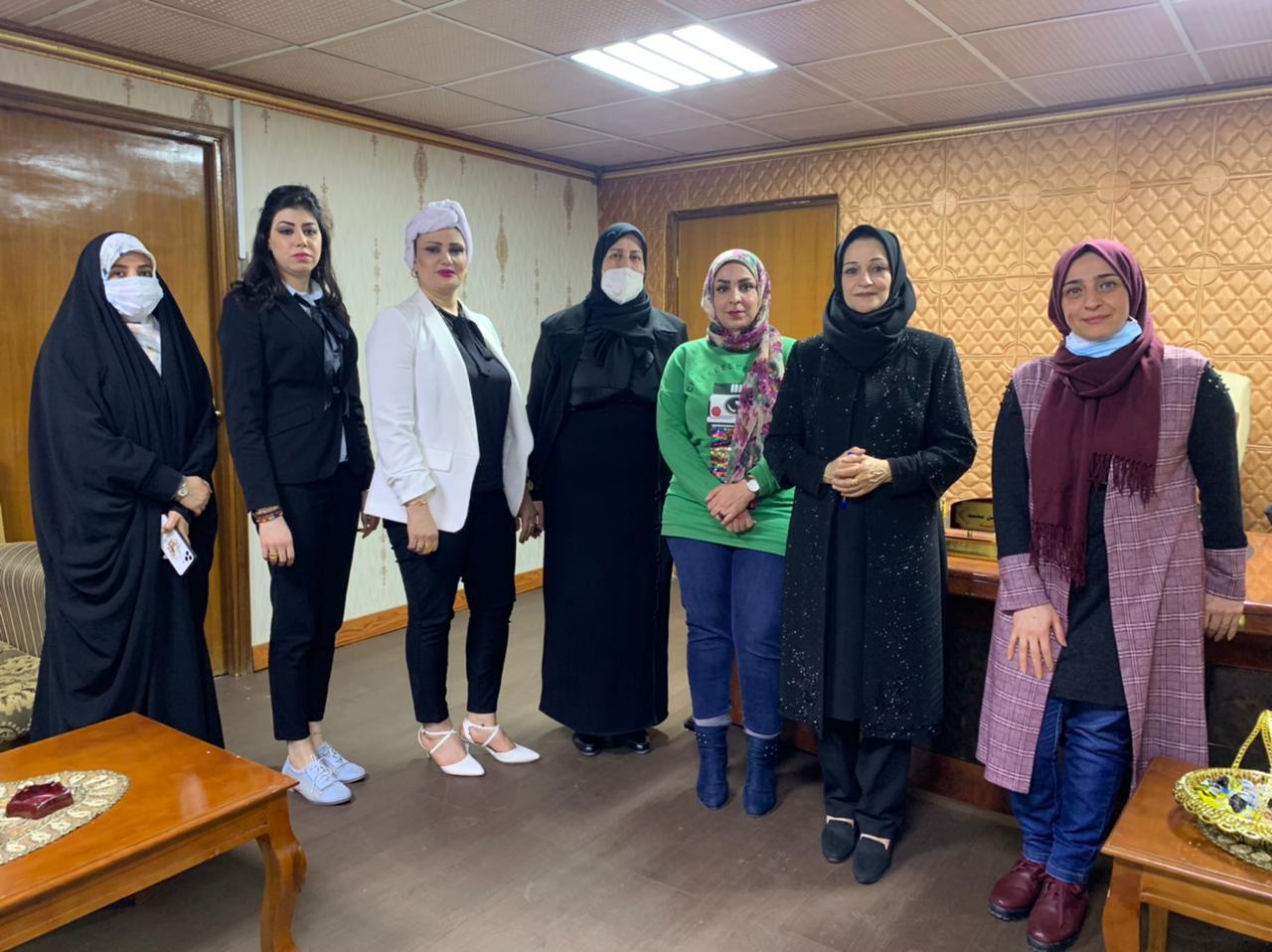 وفد من مكتب المرأة يزور مكتب تمكين المرأة في محافظة بغداد