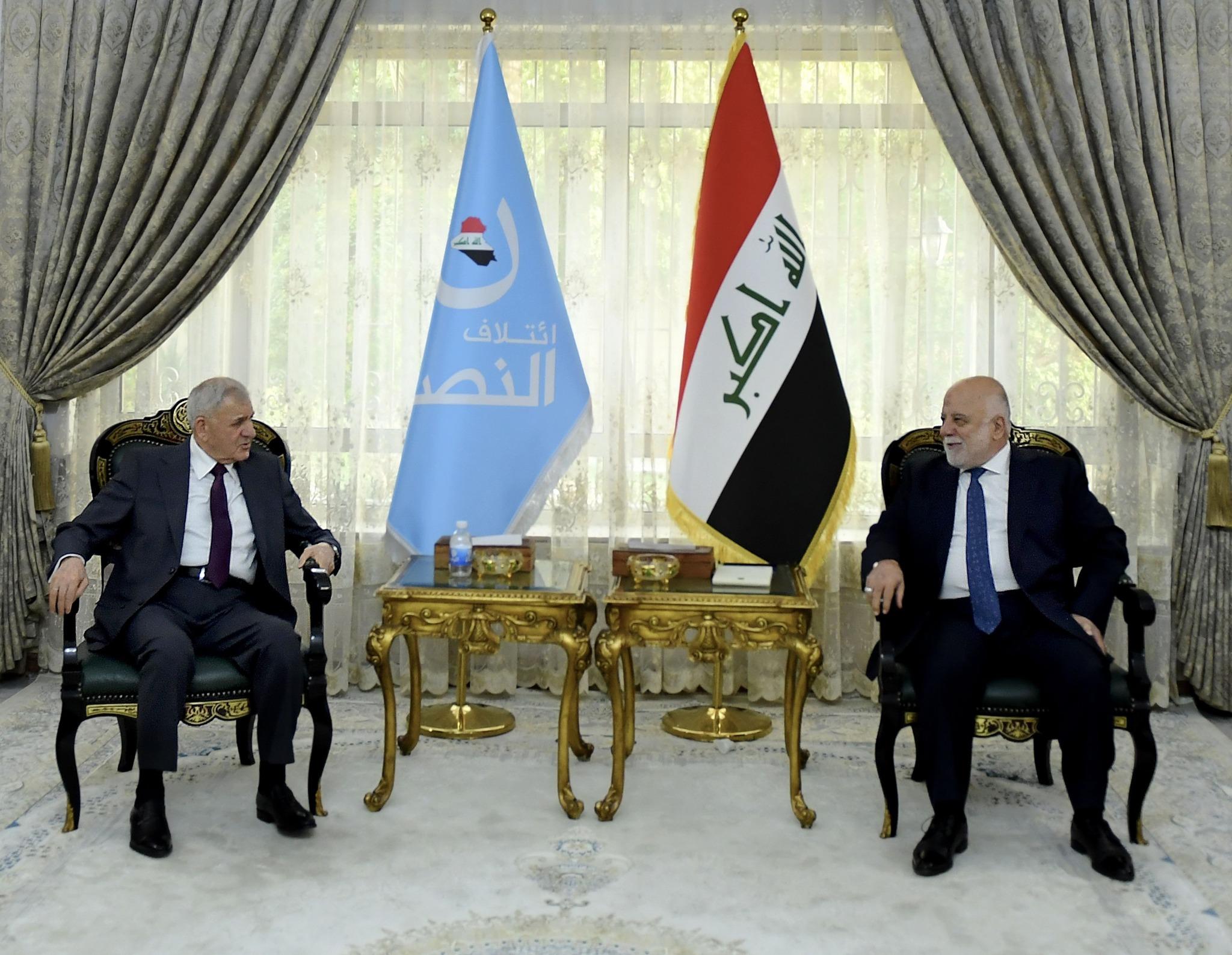 الدكتور حيدر العبادي يستقبل رئيس الجمهورية الدكتور عبد اللطيف جمال رشيد