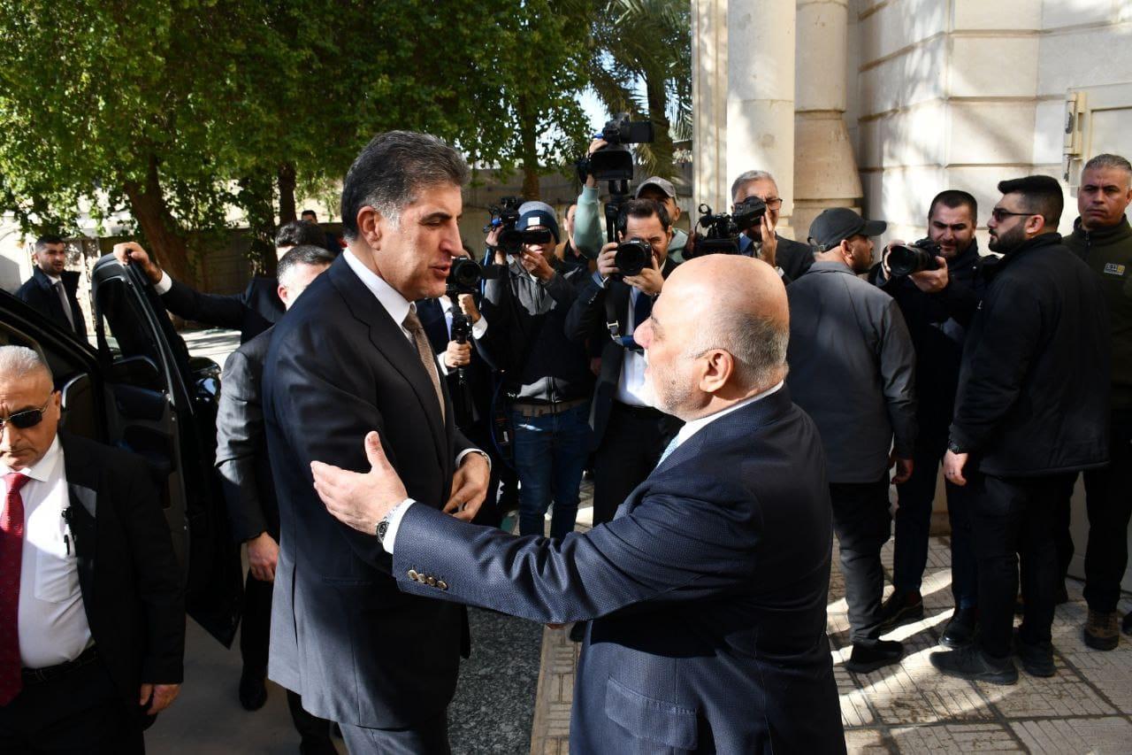 الدكتور حيدر العبادي يستقبل رئيس إقليم كردستان السيد نيجرفان بارزاني