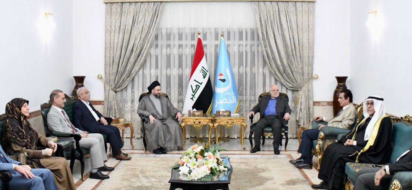 Dr. Haider Al-Abadi receives His Eminence Sayyid Ammar Al-Hakim