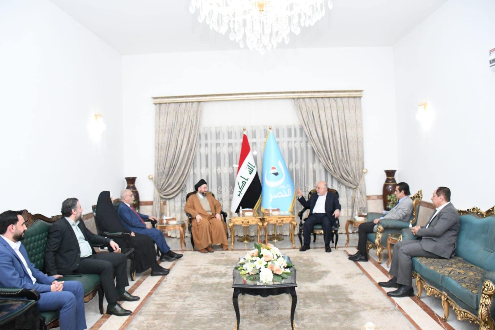 الدكتور العبادي يستقبل سماحة السيد عمار الحكيم ويبحث معه الحلول للانسداد السياسي