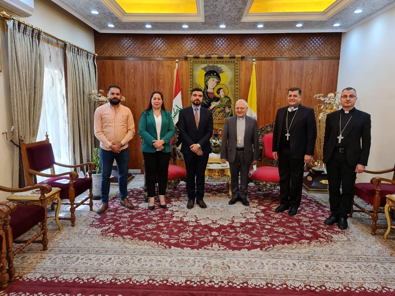 وفد عن ائتلاف النصر يزور الكاردينال ساكو بمناسبة عيد الفصح