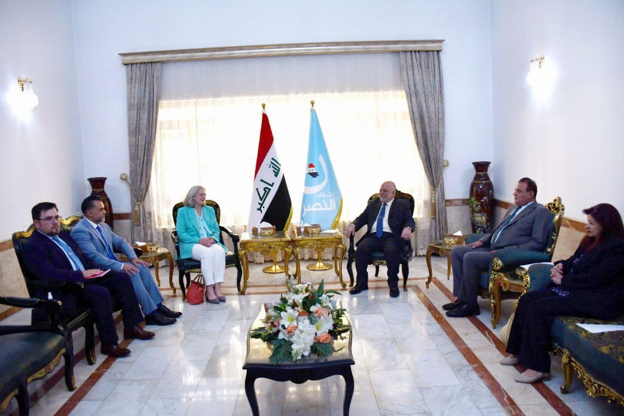 Dr. Haider Al-Abadi receives the Ambassador of the United States of America to Baghdad, Ms. Alina Ro