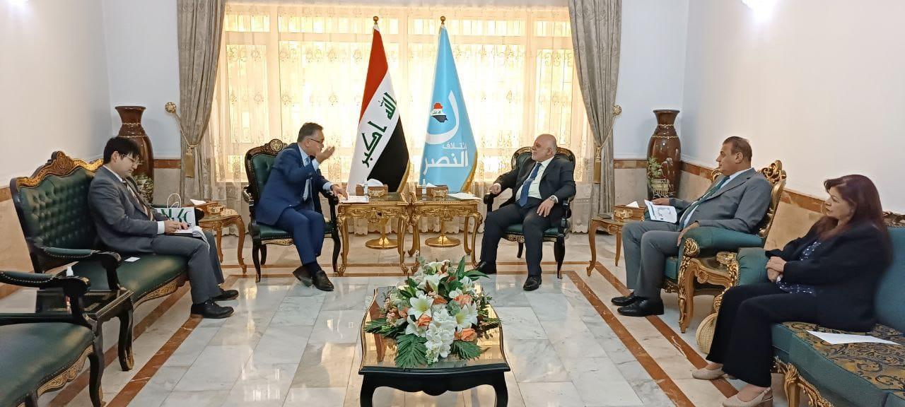 الدكتور حيدر العبادي يستقبل السفير الياباني في بغداد السيد فوتوشي ماتسوموتو