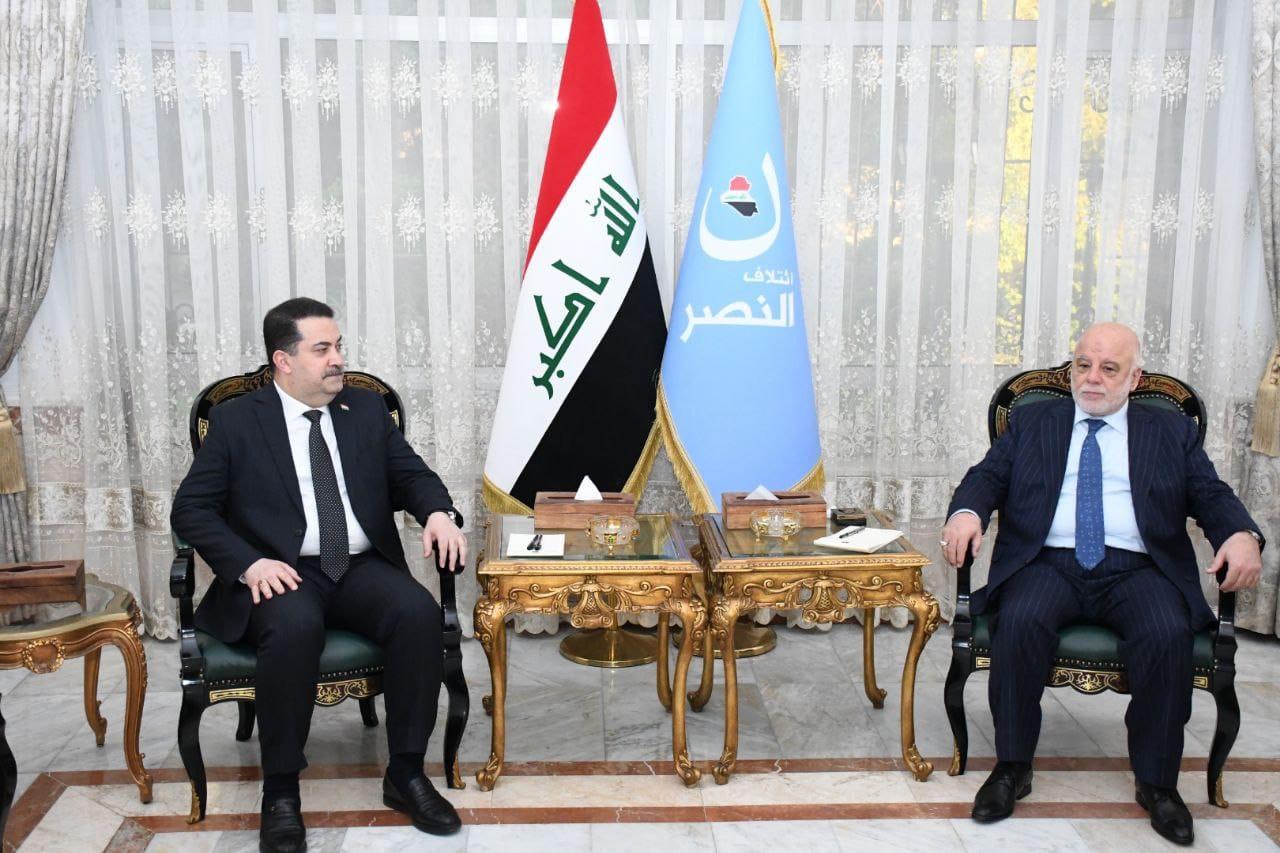 الدكتور حيدر العبادي يستقبل رئيس مجلس الوزراء السيد محمد شياع السوداني