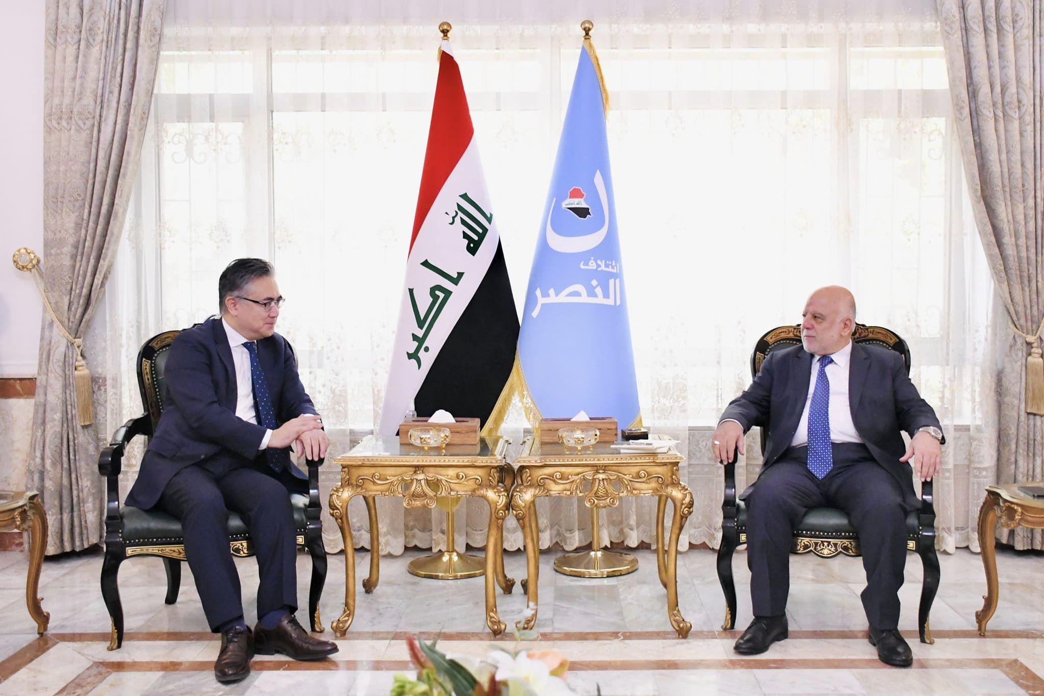 الدكتور حيدر العبادي يستقبل السفير الياباني في بغداد