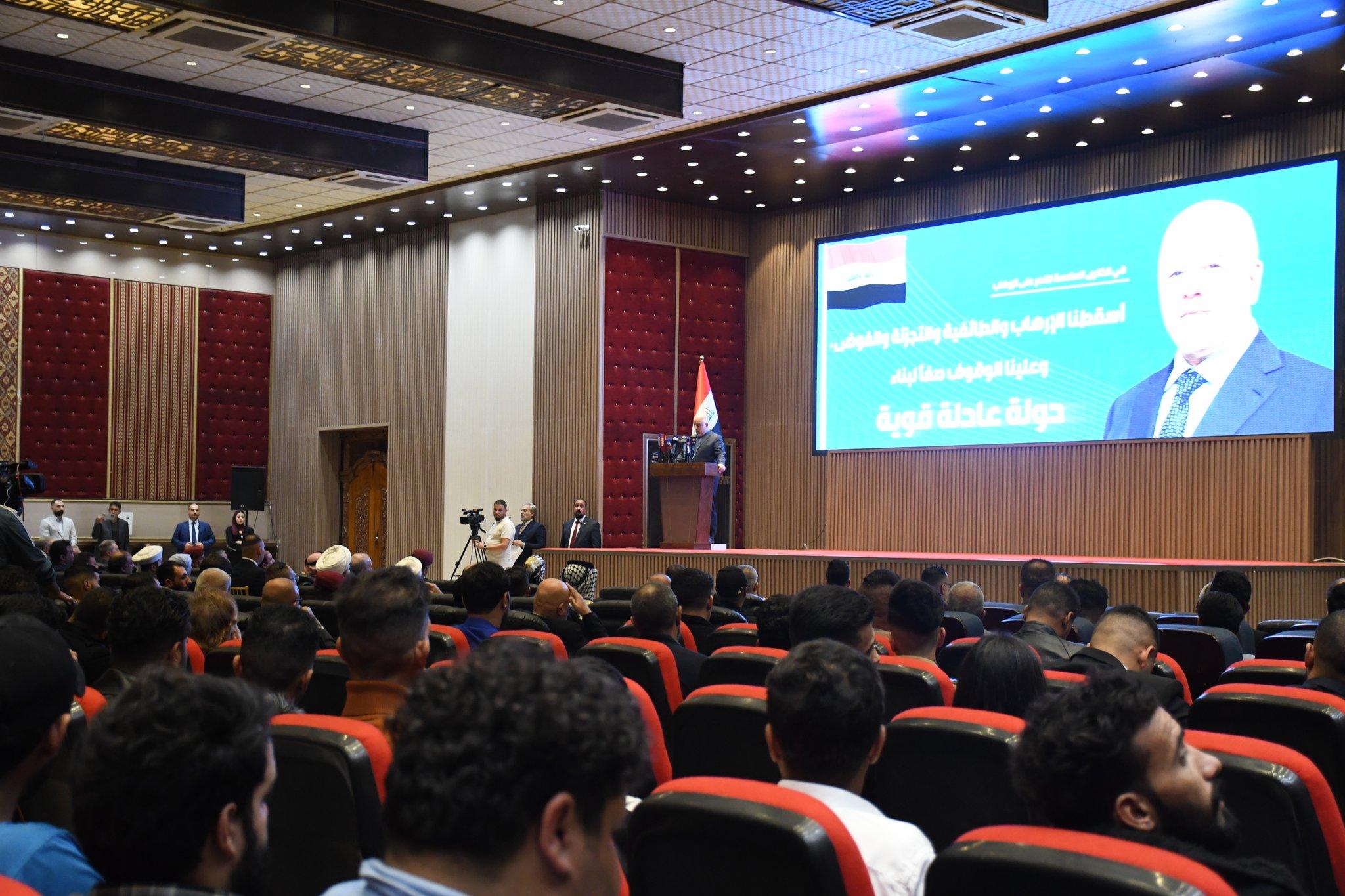 العبادي: النصر على الإرهاب وسام فخر وعزة وسؤدد في تاريخ العراق وشعبنا قادر على اختيار الأفضل