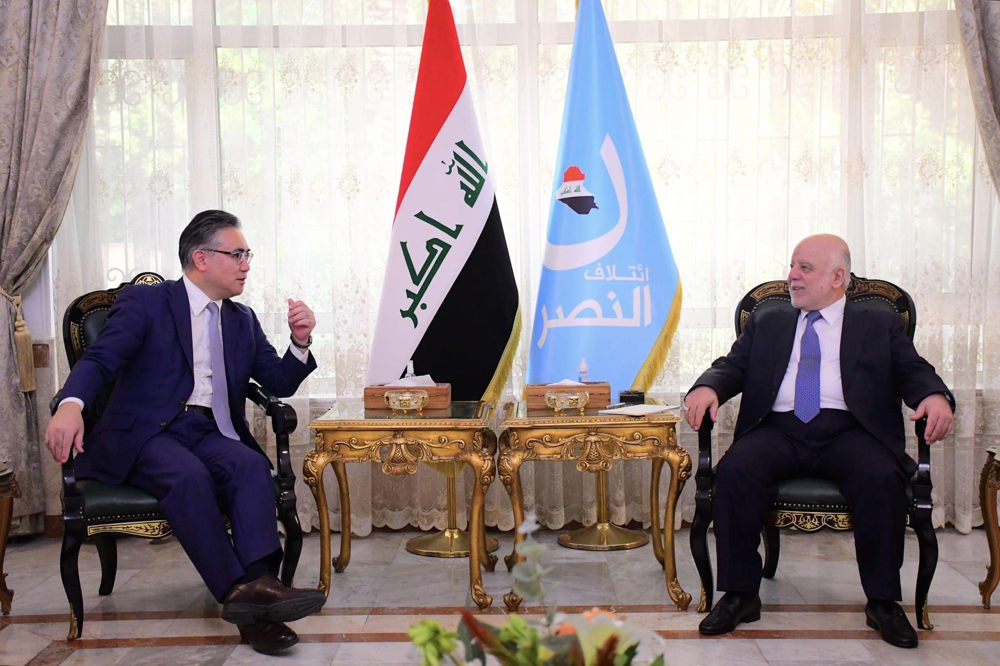 الدكتور حيدر العبادي يستقبل السفير الياباني في بغداد