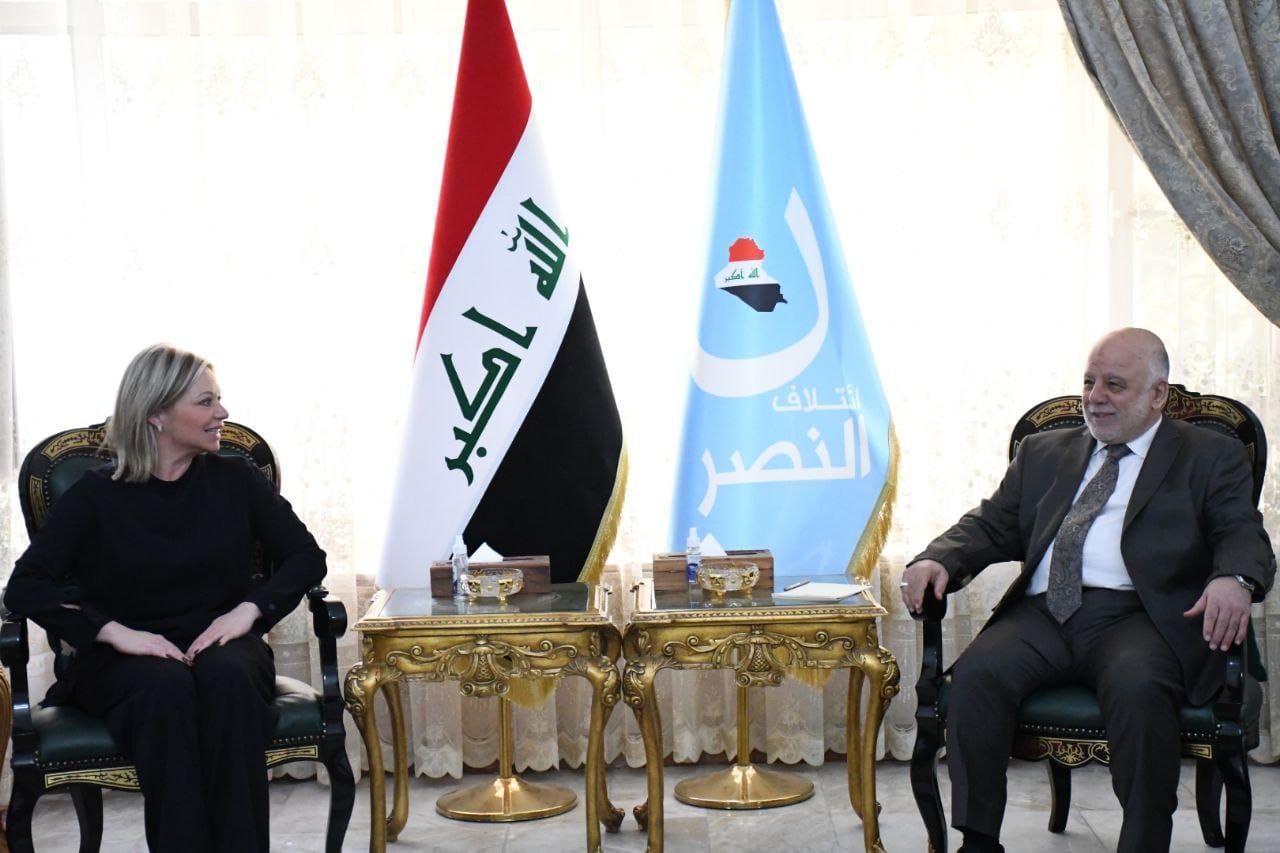 الدكتور العبادي يستقبل رئيس بعثة الأمم المتحدة في العراق السيدة جنين بلاسخارت