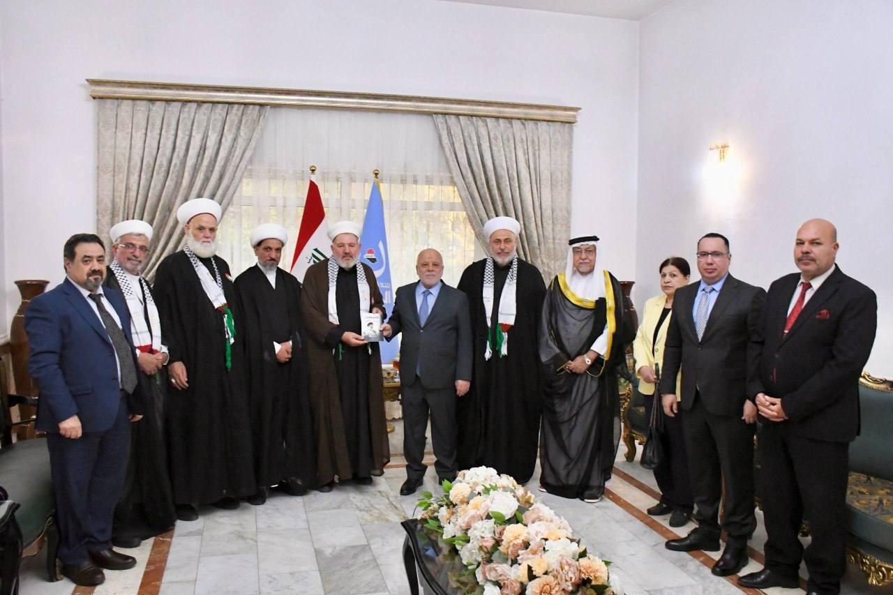 الدكتور العبادي يستقبل الوفد الفلسطيني لمؤسسة نداء الأقصى المشارك في أربعينية الإمام الحسين