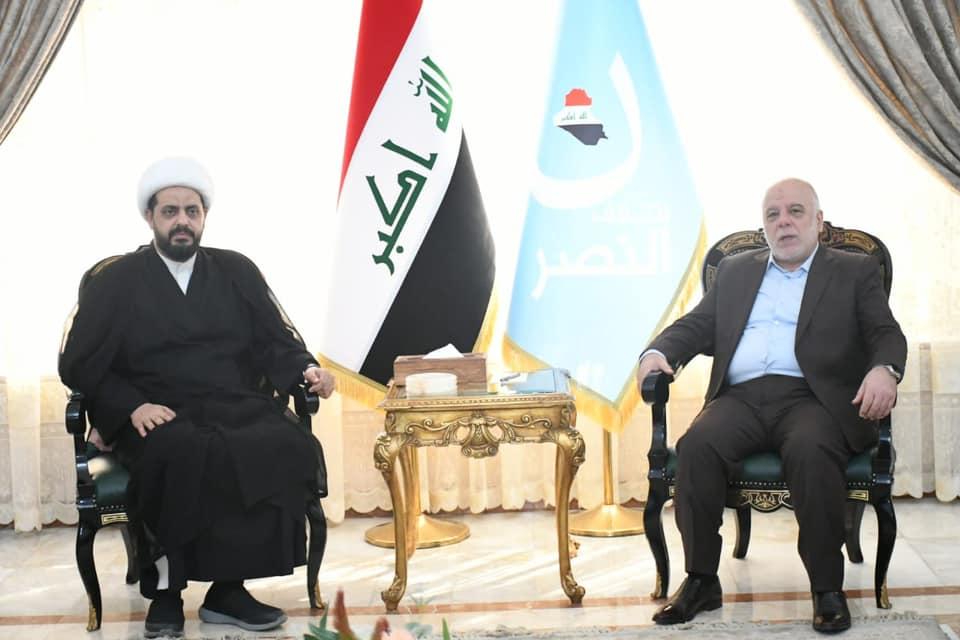 الدكتور العبادي يستقبل سماحة الشيخ قيس الخزعلي