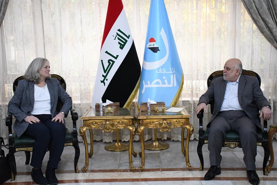 Dr. Al-Abadi receives the US Ambassador to Baghdad, Ms. Alina Romansky