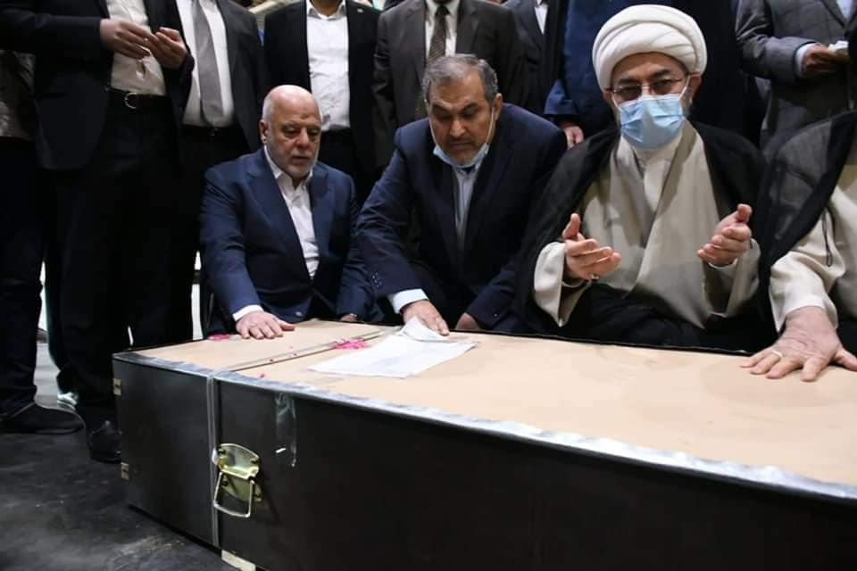 Dr. Haider Al-Abadi attends the funeral of the late Mr. Hassan Shubbar