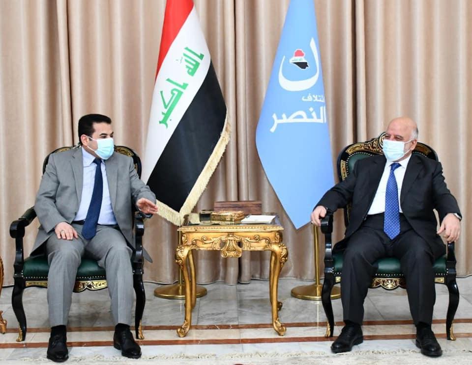Dr. Al-Abadi receives the National Security Adviser Mr. Qassem Al-Araji