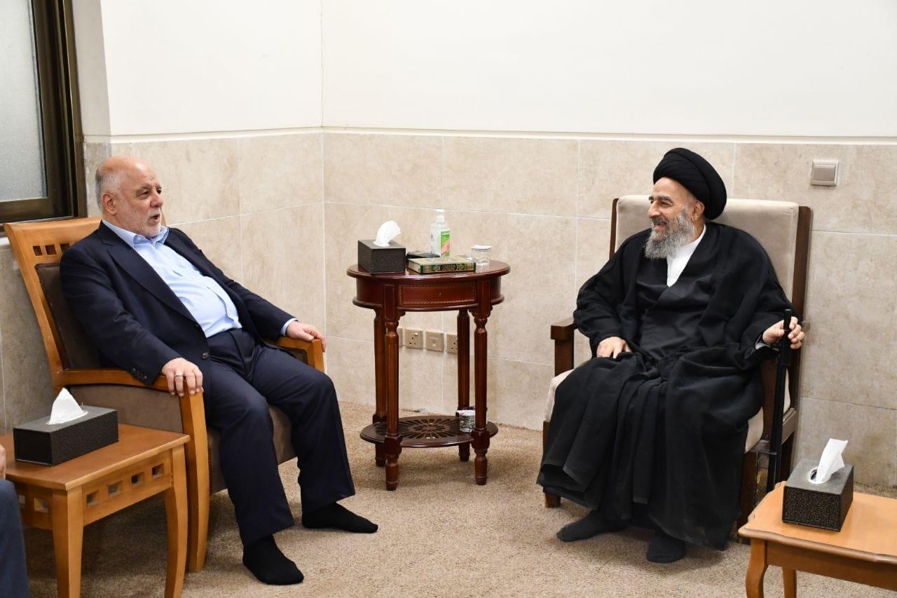 Dr. Al-Abadi visits Grand Ayatollah Sayyed Mohammad Taqi al-Modarresi in the holy province of Karbal