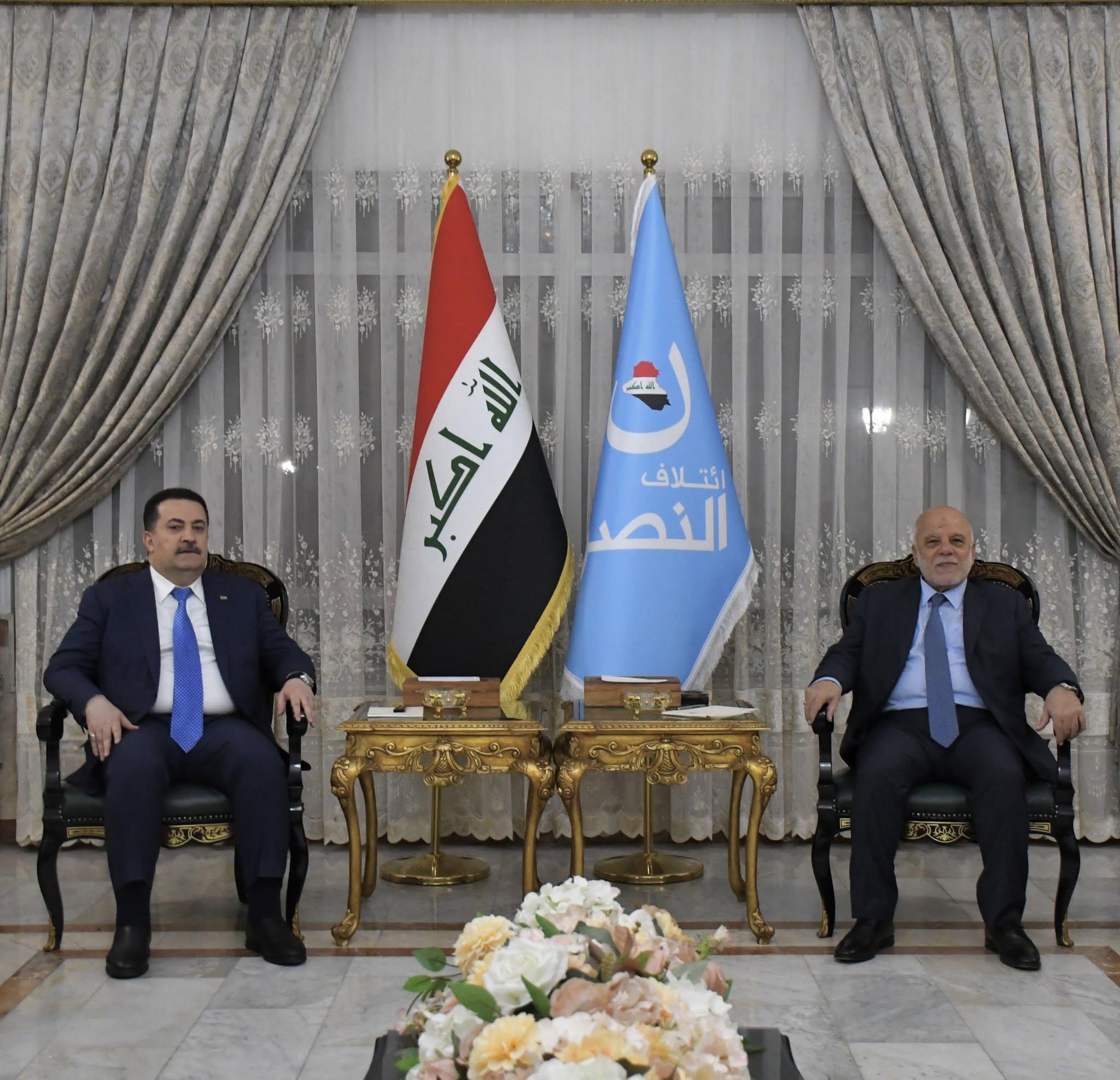 الدكتور حيدر العبادي يستقبل رئيس مجلس الوزراء السيد محمد شياع السوداني