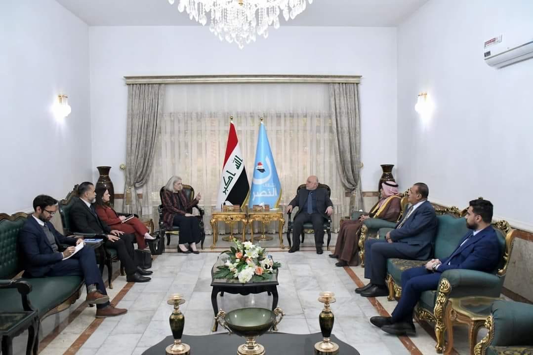 Dr. Haider Al-Abadi receives the US Ambassador to Baghdad, Mrs. Alina Romanski