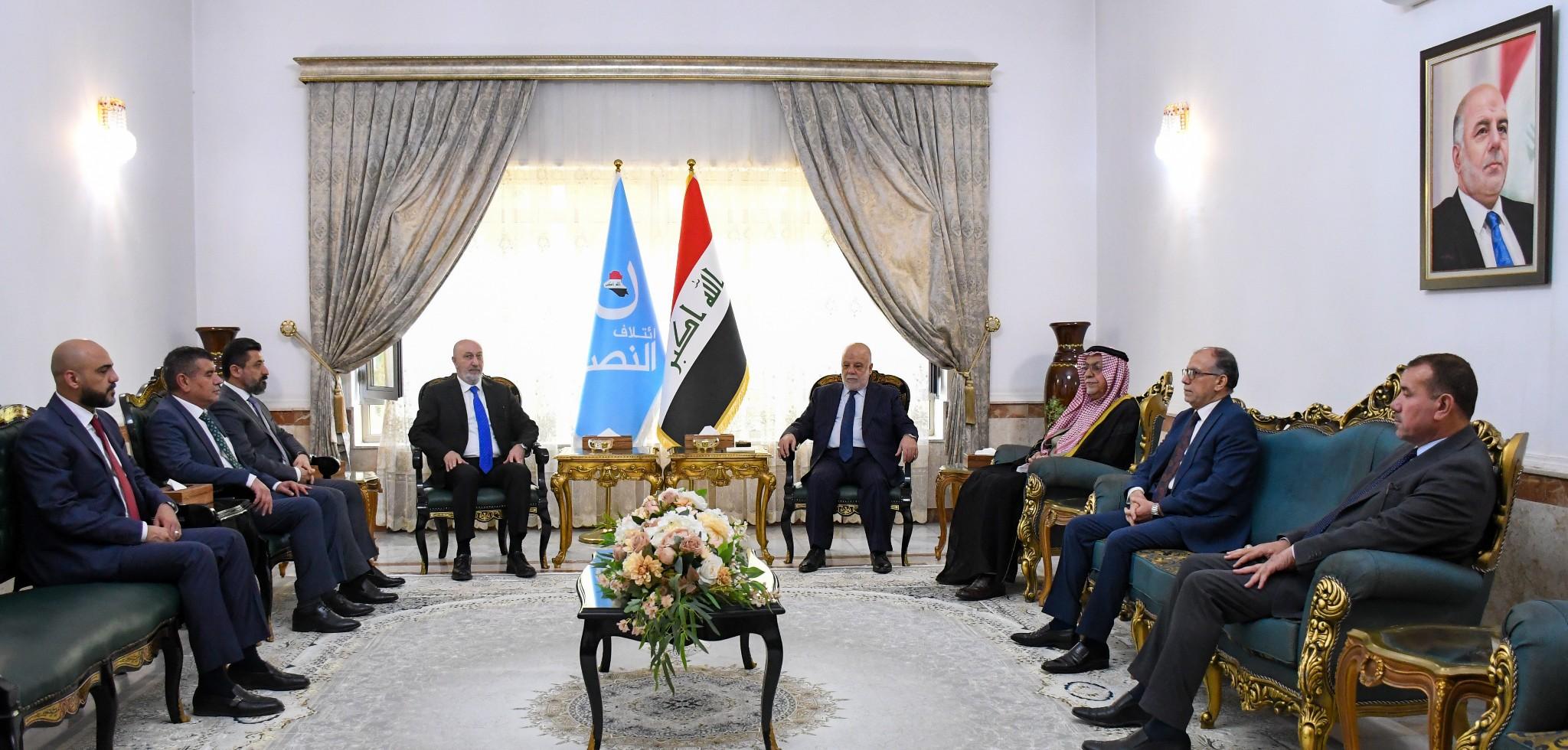 الدكتور حيدر العبادي يستقبل وفد الاتحاد الوطني الكردستاني