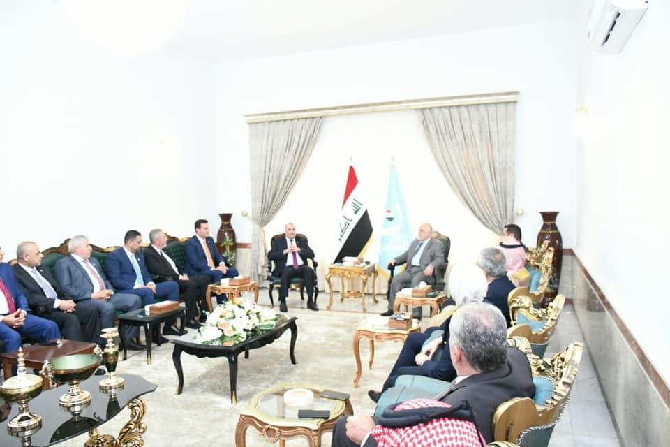 Dr. Al-Abadi receives the President of the Jordanian Parliament and discusses with him the relations