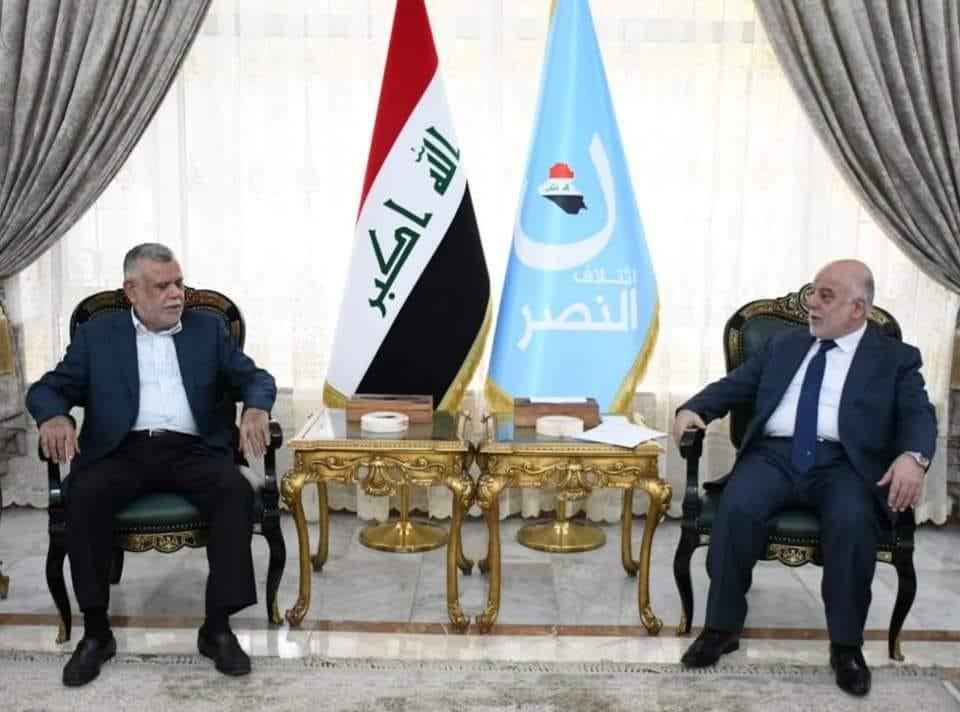 Dr. Haider Al-Abadi receives the head of the Al-Fateh Alliance, Mr. Hadi Al-Amiri