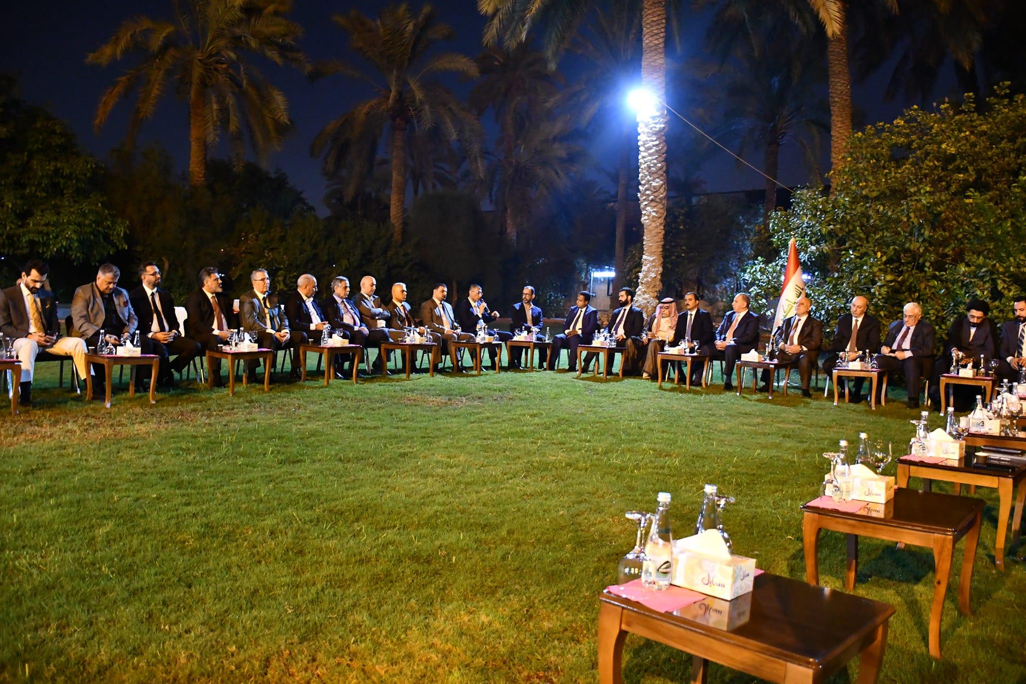 Dr. Al-Abadi hosts several officials and representatives of political entities and discusses with th