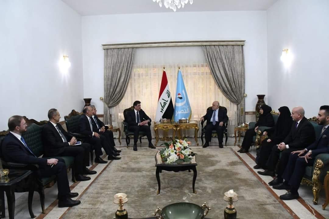 الدكتور حيدر العبادي يستقبل رئيس إقليم كردستان السيد نيجرفان بارزاني