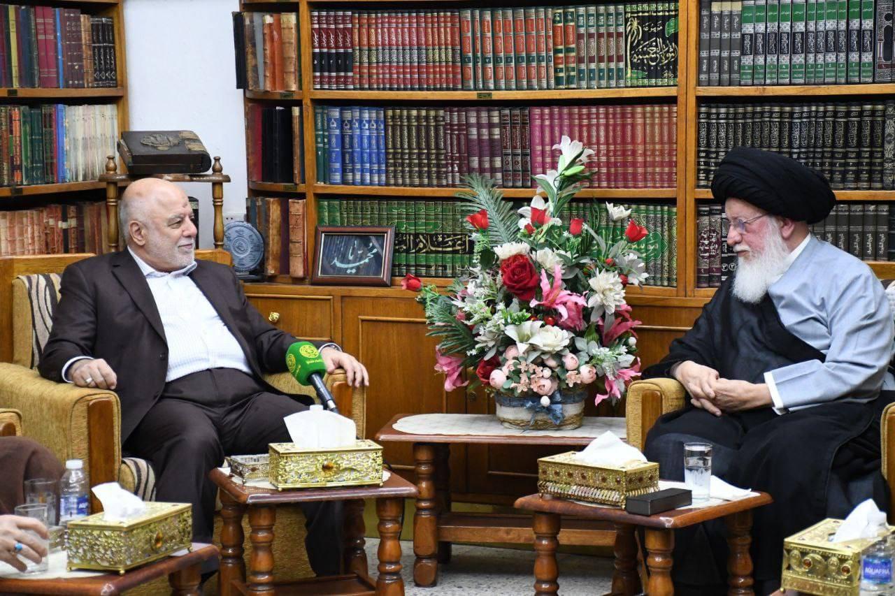 الدكتور حيدر العبادي يلتقي سماحة السيد حسين الصدر