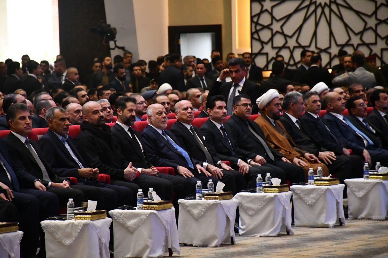 حضور الدكتور العبادي الحفل التأبيني الرسمي بذكرى استشهاد آية الله العظمى سماحة السيد محمد باقر الحكي