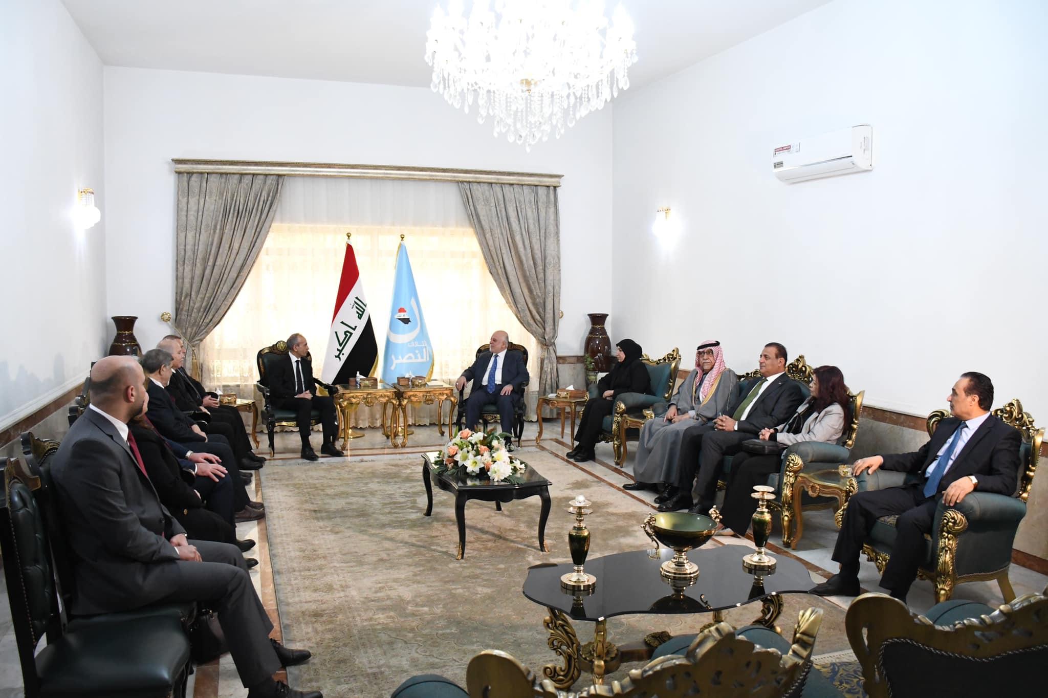 Dr. Haider Al-Abadi receives the head and members of the Turkmen Front in Iraq