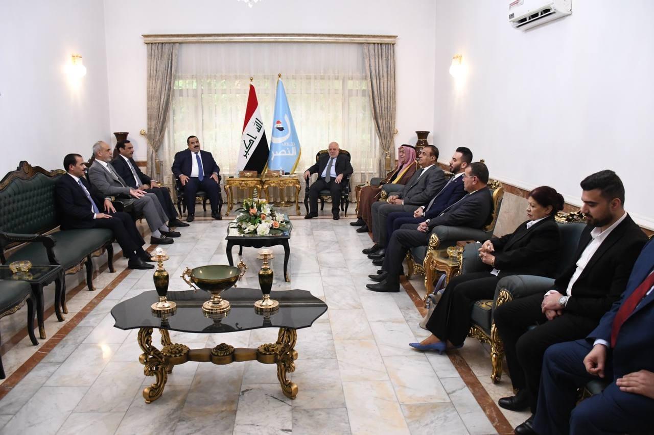 الدكتور حيدر العبادي يستقبل رئيس تحالف العزم السيد مثنى السامرائي وأعضاء مجلس النواب سالم العيساوي و