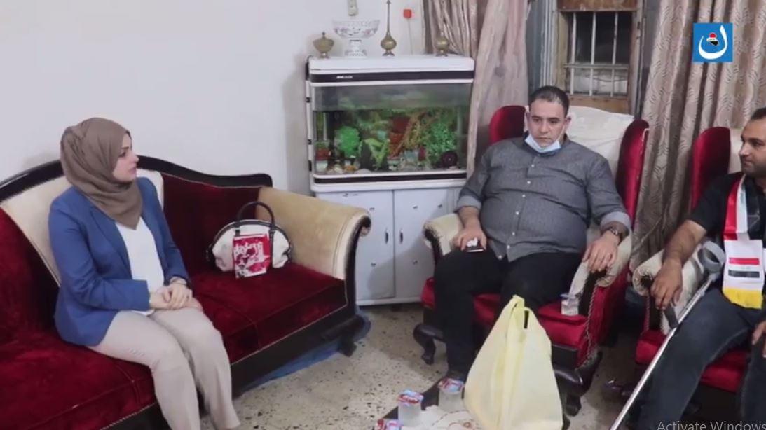 زيارة وفد طلبة وشباب النصر الى الملازم وسام رعد